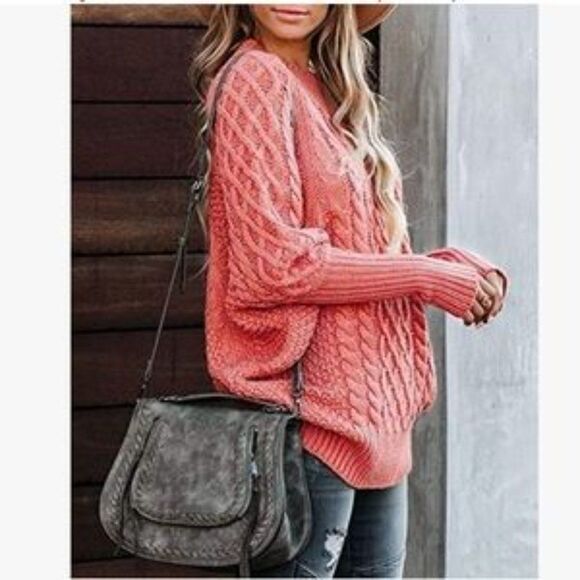 NEW Plus Size Cable Knit Chunky Sweater - Picture 2 of 8